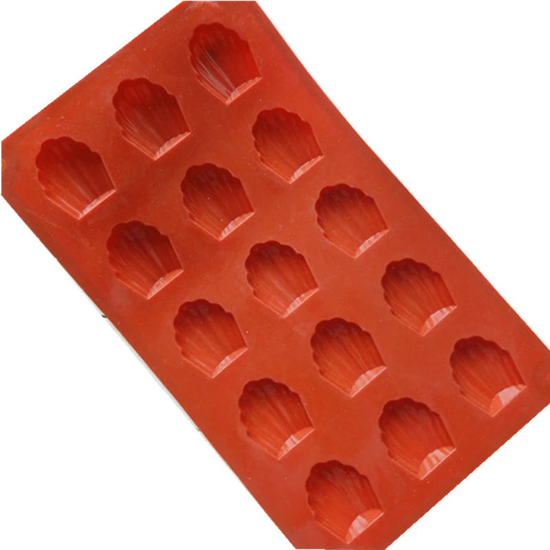1 шт. силиконовая форма для печенья Мадлен 15 ракушек|biscuit mould|silicone madeleinetools fondant |