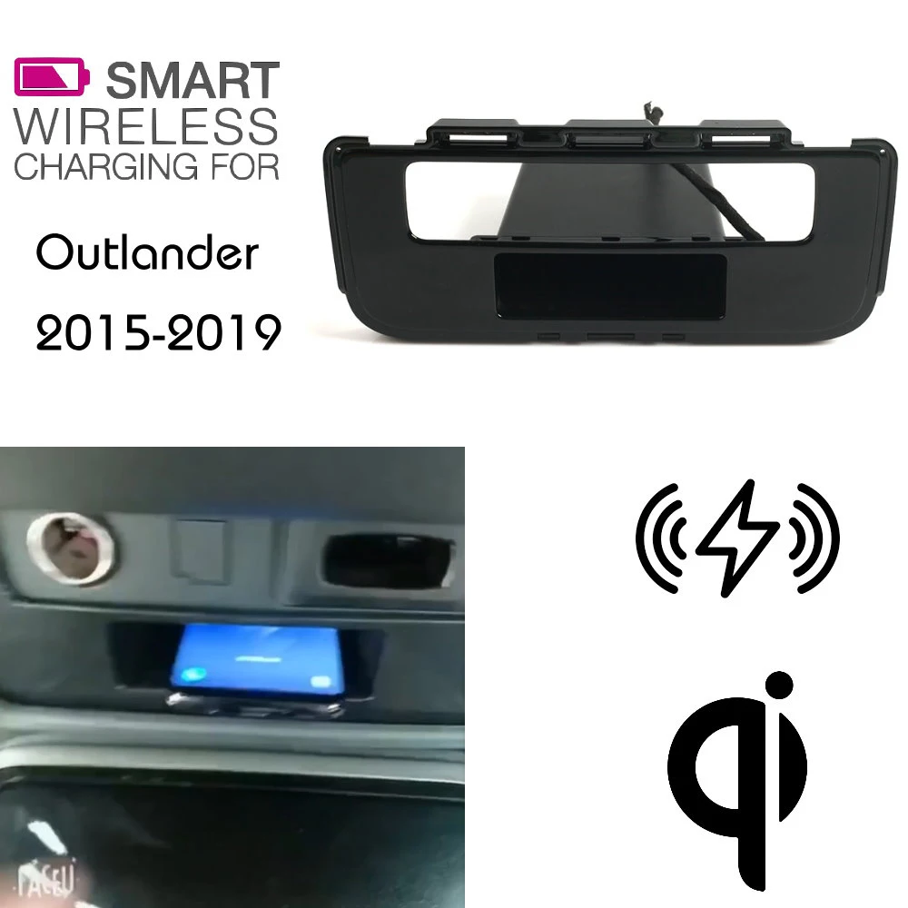Беспроводная зарядка для Mitsubishi QI скрытая беспроводная держатель телефона Outlander