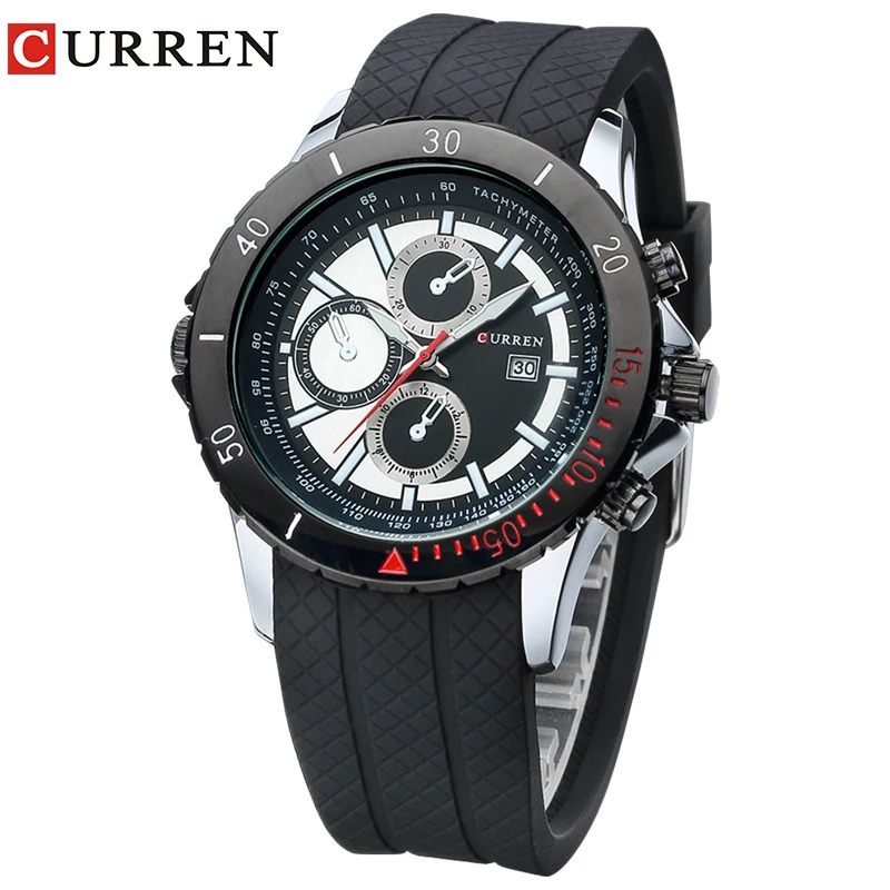 CURREN Nnew 2019 модные повседневные кварцевые часы для мужчин с большим циферблатом