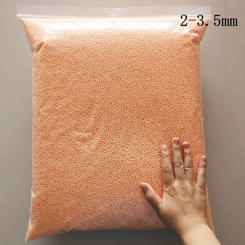 2-3.5mm Orange 250g 250 г 2-3,5 мм без кровоточащих снежных шариков, аксессуары, маленькие пенопластовые шарики, используемые для пенных наполнителей - Цвет: 2-3.5mm Orange 250g