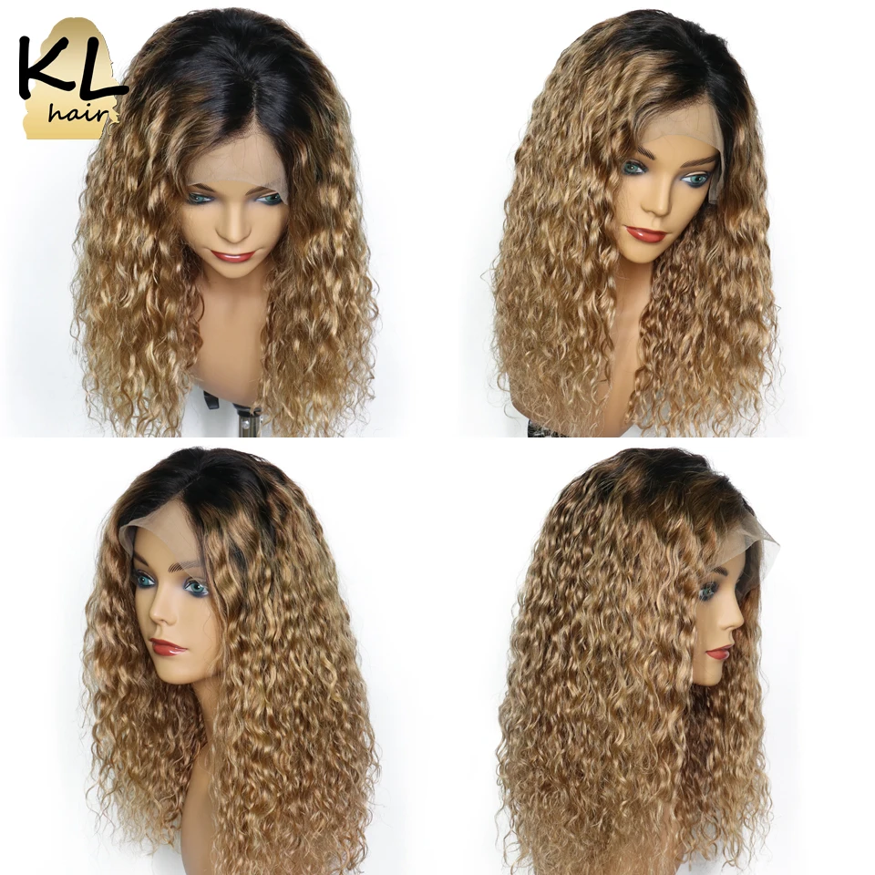 KL Синтетические волосы на кружеве человеческих волос парики для черный Для