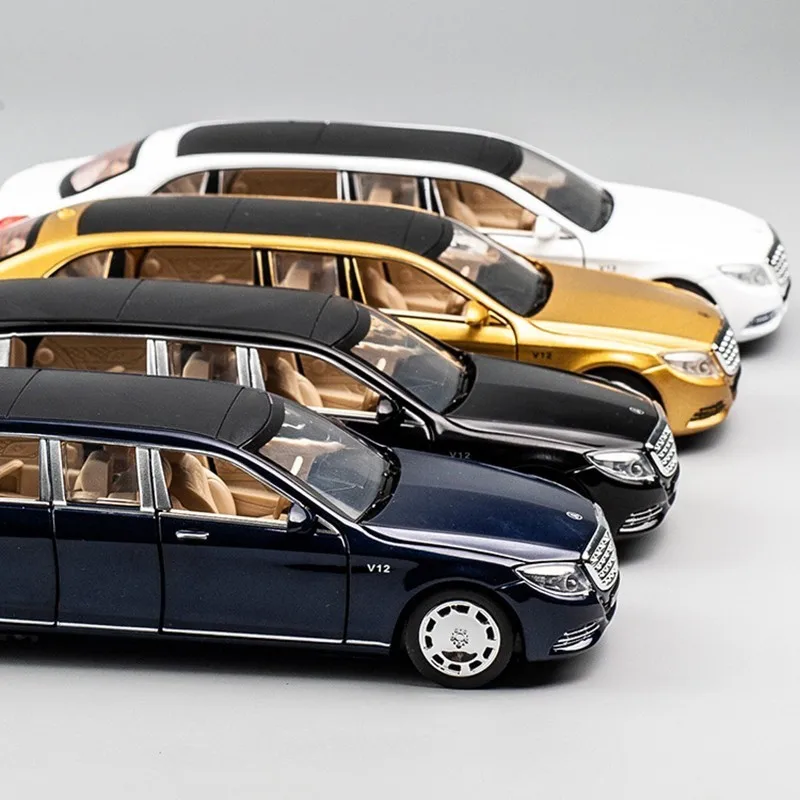 1/32 Maybach литая под давлением Металлическая Модель сплав Высокая симуляция автомобиля 6 дверей открывающийся подарок на день рождения инерционные игрушки для детей hotwheeling