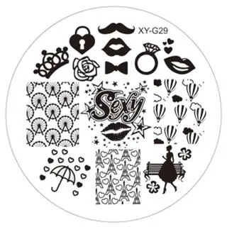 32 шт./лот новый год Модный лак для самостоятельной сборки художественный штамп с