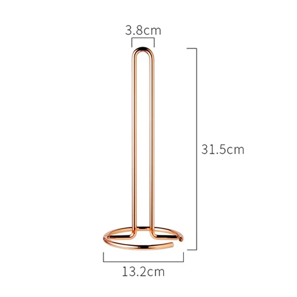 rose gold Stainless Steel Kitchen Roll Paper Towel Holder Bathroom Tissue Stand Rose Gold Napkins Rack Home Kitchen Storage Accessories - Цвет: rose gold