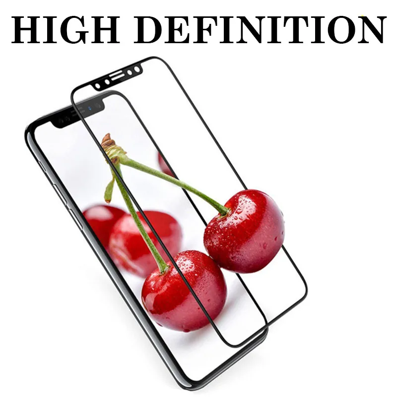 3D закаленное стекло для iPhone XR Защитная пленка экрана XS Max 8 7 6 6S Plus полное покрытие