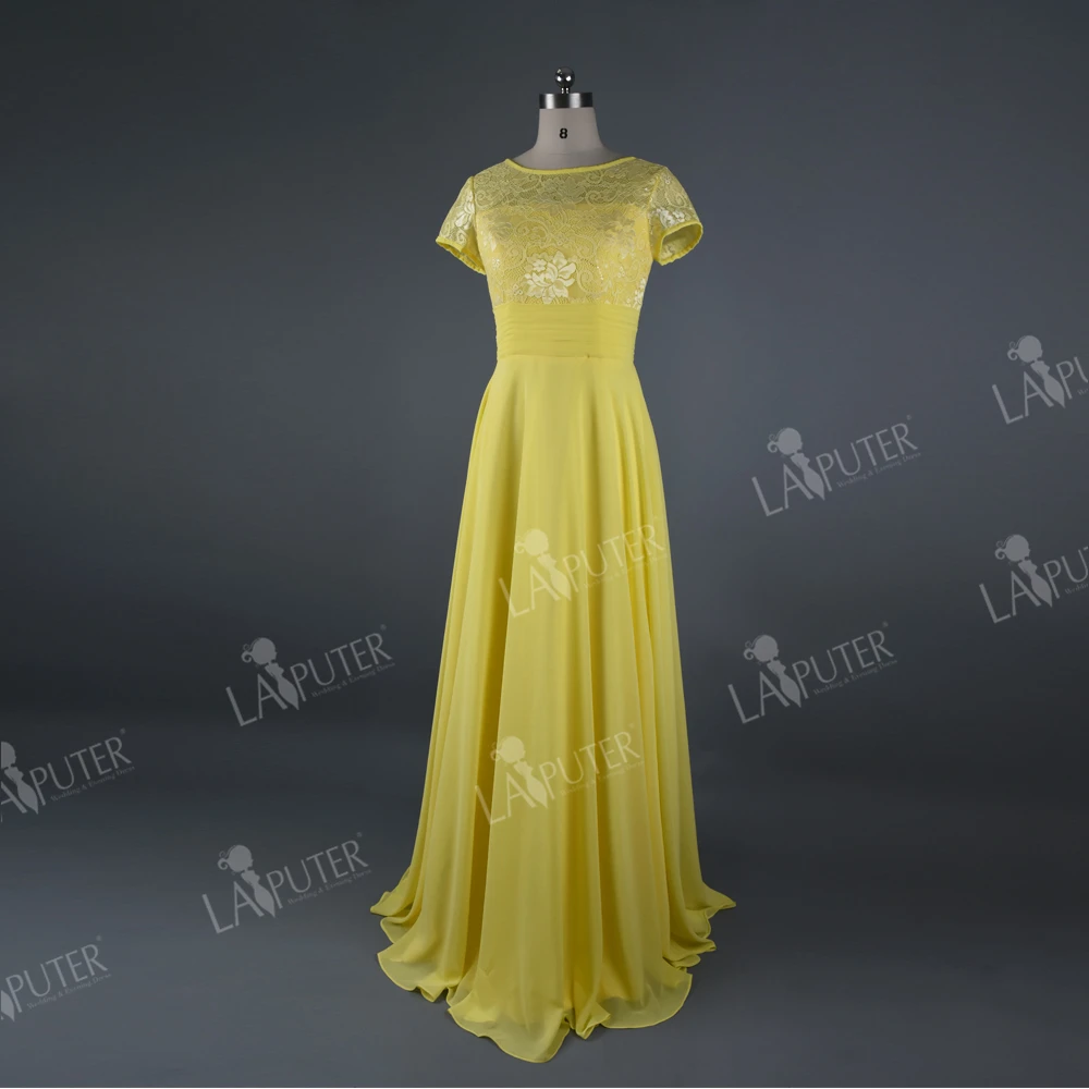 Реальные фотографии пол Длина шифоновое платье трапециевидной формы Кружево