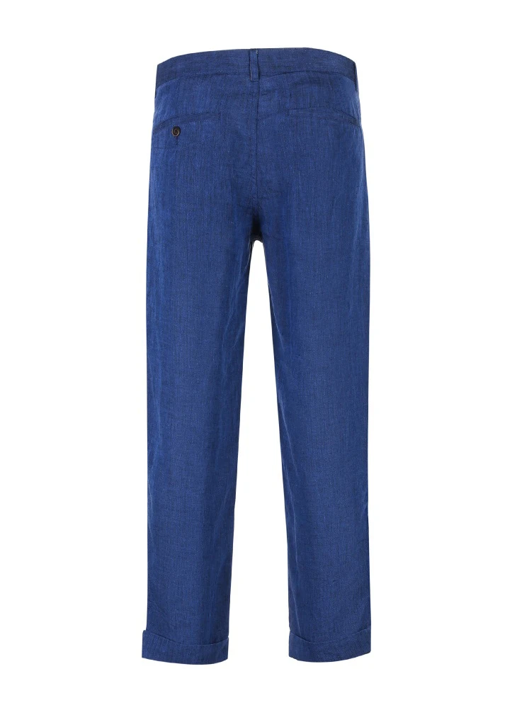 Джек Джонс весна лето мужские брюки Slim Fit Твердые повседневные укороченные брюки мужские брюки льняные брюки | 217214510