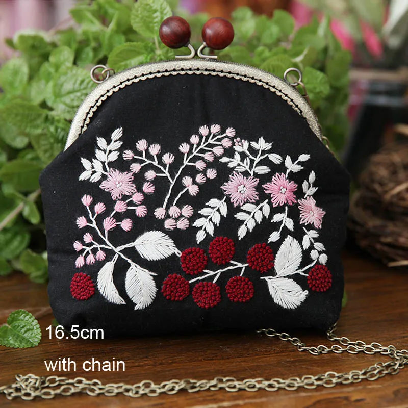 DIY Набор для вышивания цветы цепочка сумки Рукоделие крестиком ручной работы