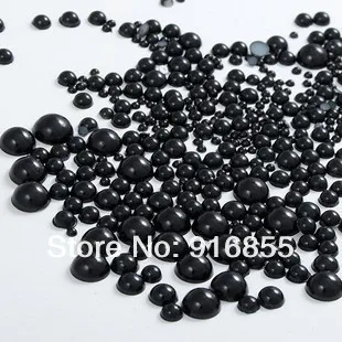 Распродажа! Смешанный полукруглый жемчуг из камни 2-12 мм в ассортименте с плоской