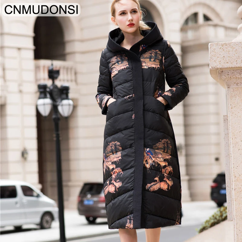 Parka Women 2018 Female Winter Jacket Fashionable Coat Women's Hooded Warm Bio Fluff Long Parkas for Clothes | Женская одежда