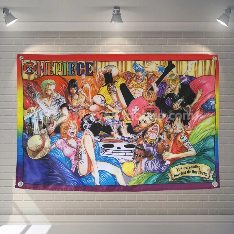 &quotOne Piece&quot Аниме Кино баннеры висячий флаг Плакат Наклейка на стену кафе