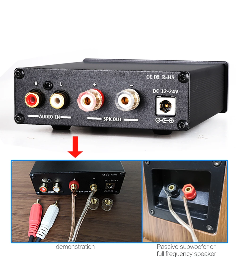 KGUSS GU-1 HiFi 100 Вт* 2 Полнодиапазонный моноцифровой усилитель чип TPA3116D2 NE5532P