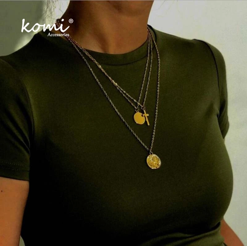 Ожерелье с подвеской в виде гребешка Коми для женщин богемное многослойное