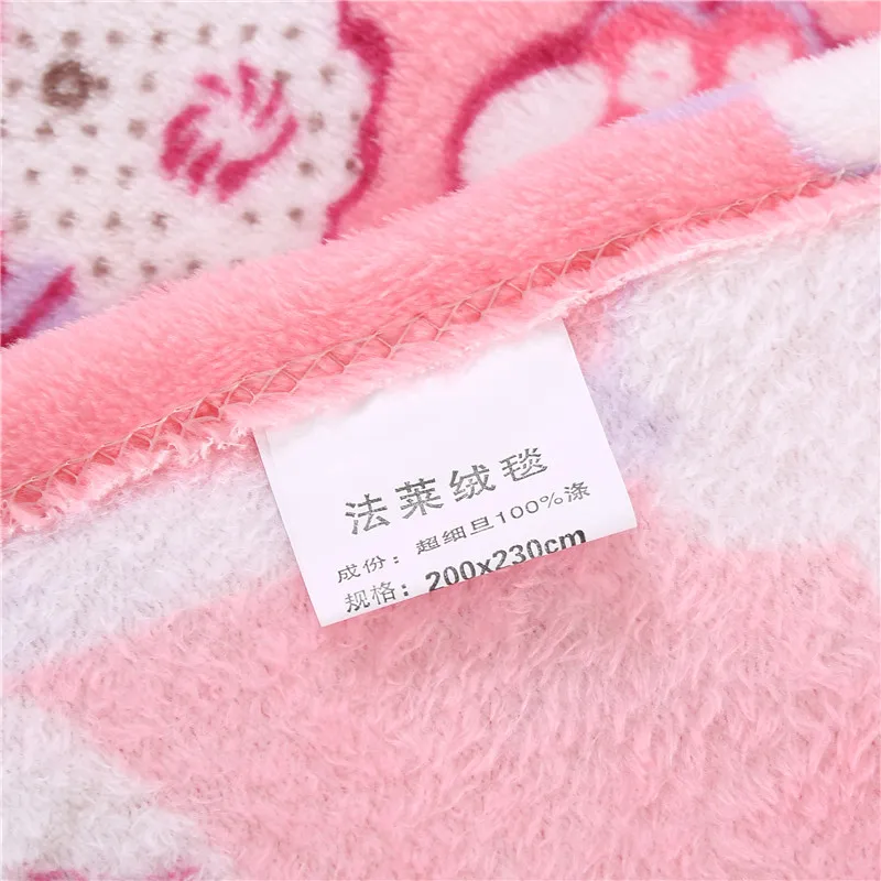 2018 Latest Modern Pink Little Girl Cartoon Pattern Comfortable Soft Blanket Aircraft / Sofa Bedding Multi-Purpose | Дом и сад