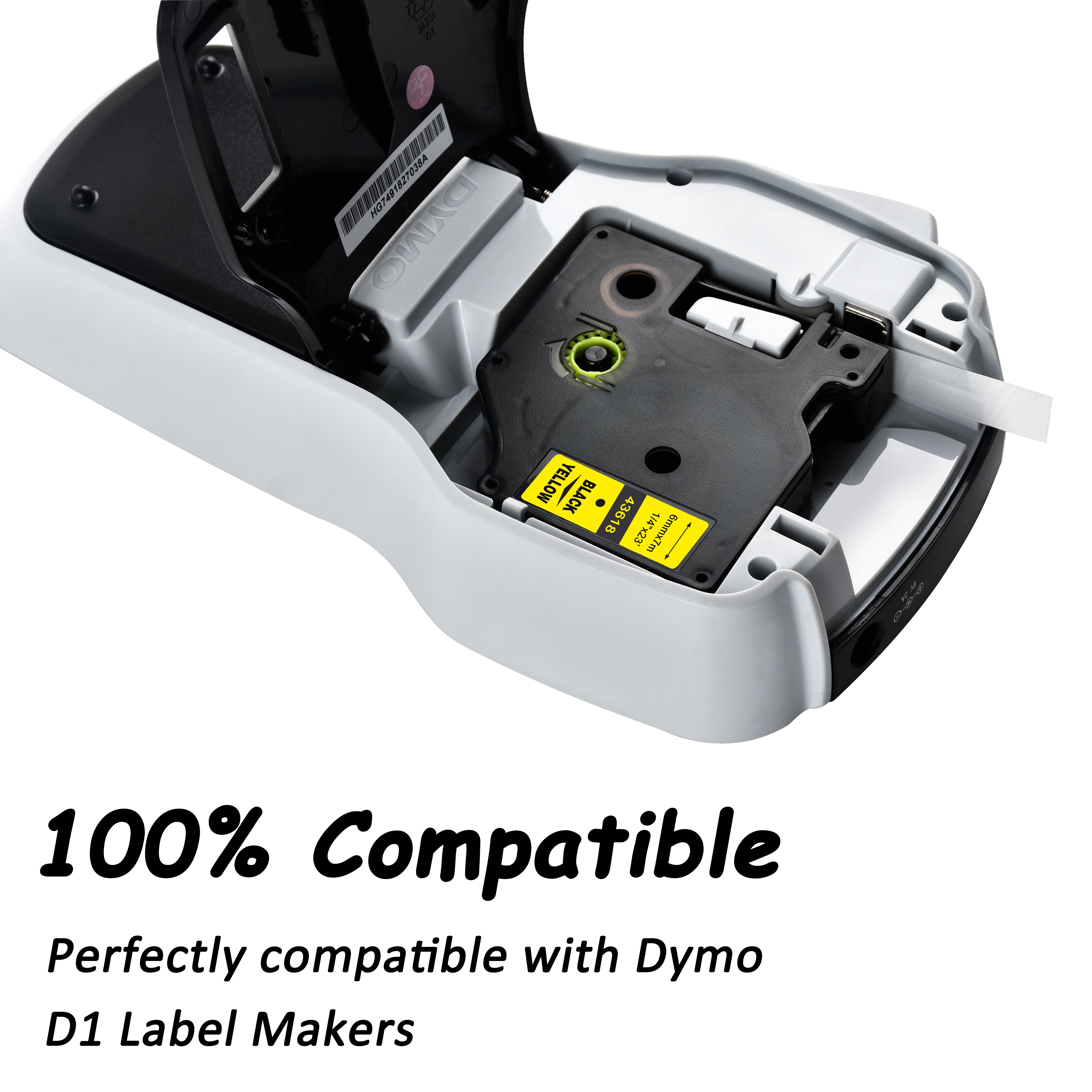 Cidy 5 шт. совместимый с Dymo Labelmanager 6 мм D1 черный на желтом Maker 43618 картриджи для