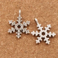 40pcs christmas frozen snowflake charm beads 14 7x21 3mm zinc alloy pendants fit bracelets necklace earrings l1608