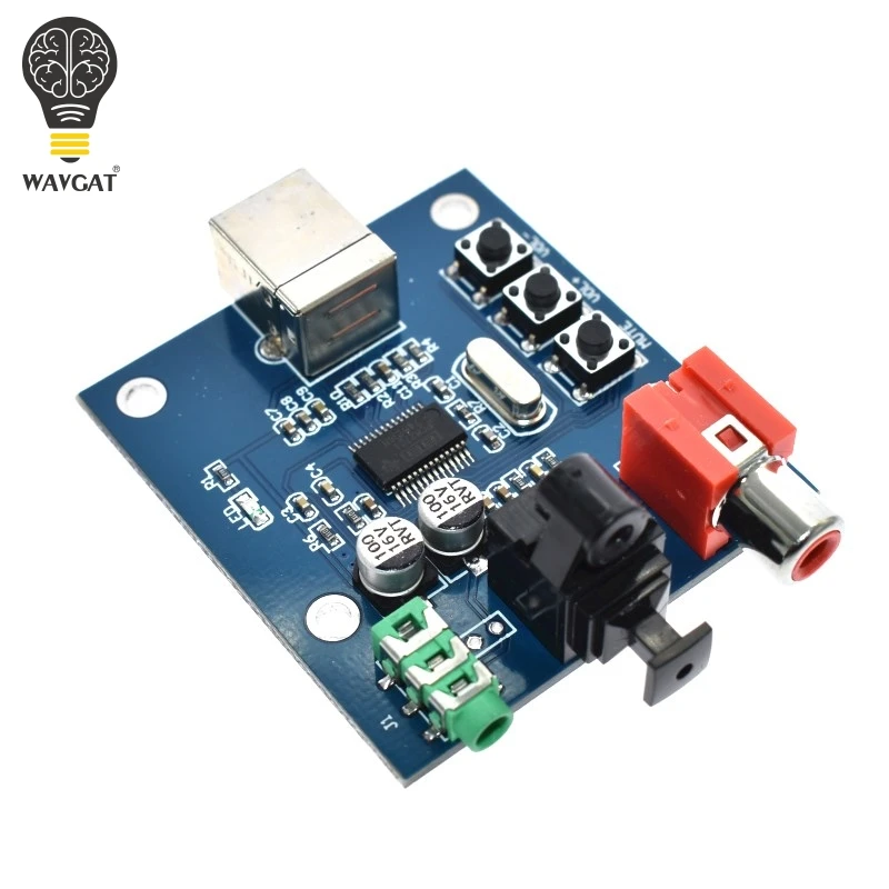 WAVGAT PCM2704 USB DAC оптический коаксиальный аналоговый выход для Raspberry Pi Raspbian RaspBMC Windows 7