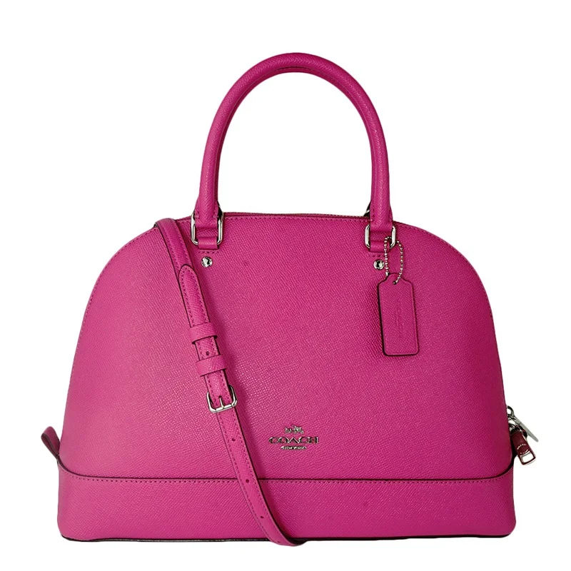 Coach Crossgrain кожаная сумка Sierra сумка через плечо кошелек сумочка F57524 - Цвет: pinkF57524SVMBY