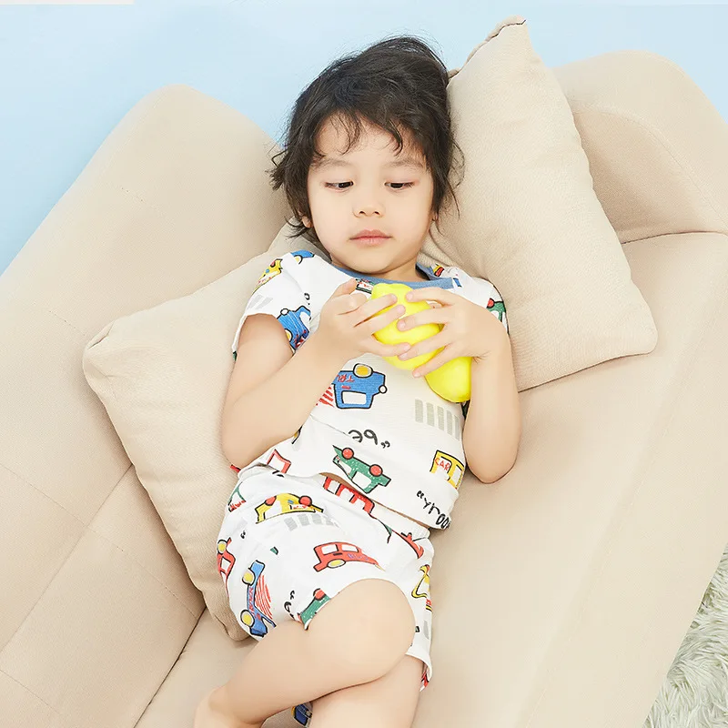 Новые летние комплекты детской одежды 2020 г. Домашний костюм в Корейском стиле с