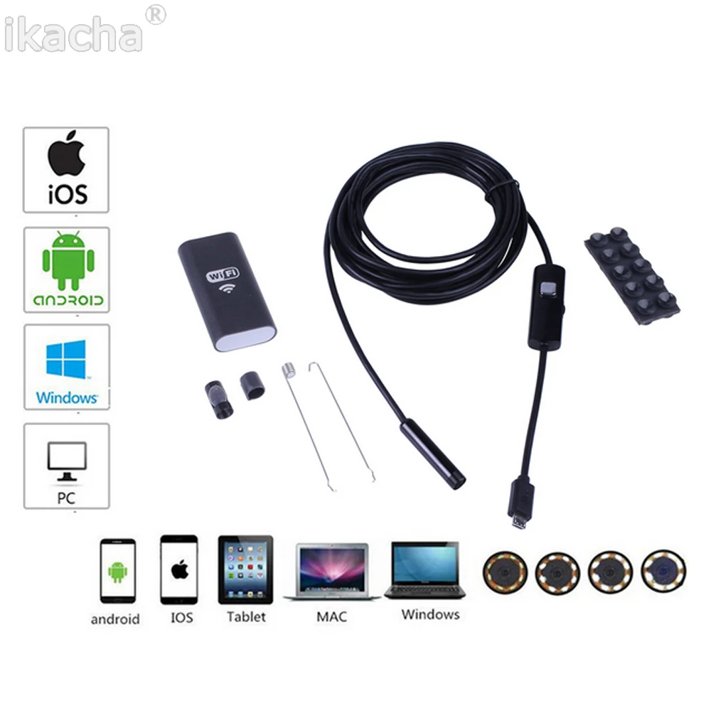 Камера эндоскоп с wi fi 1/2/5 м 720P|android camera|android endoscope camerawifi wifi |