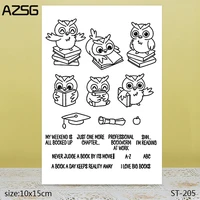 azsg hard working bird owl clear stampsseals for diy scrapbookingcard makingalbum decorative silicone stamp crafts