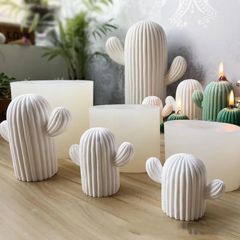 Силиконовая свеча формочка в виде кактуса s гипсовая бетонное украшение-кактус