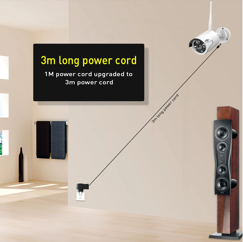 Hiseeu Беспроводная система видеонаблюдения 960P 4ch 1.3MP ip-камера Водонепроницаемая наружная P2P домашняя система безопасности комплекты видеонаблюдения