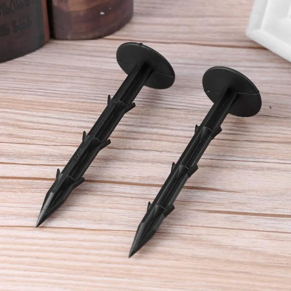 

50pcs 11cm Garden Ground Nail PP Mulch Fix Tools Greenhouse Film Weed Prevention Ground Cloth Sunshade Fly Net Plastic Fixed Peg