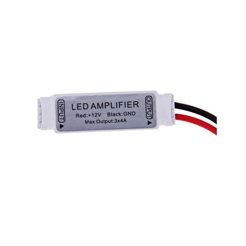 Мини RGB LED усилитель 3 * 4A 144W 12V сигнала для 5050 3528 светодиодный полосы