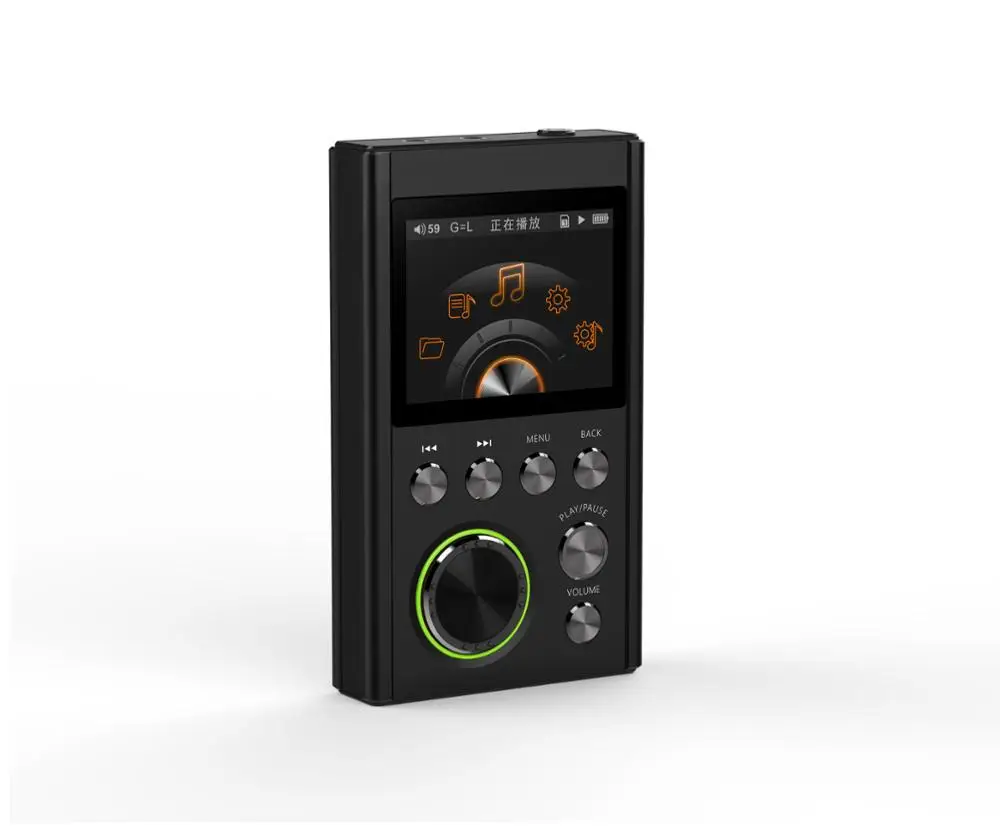 SHMCI C5 MP3 HIFI DSD Профессиональный MP3 HIFI музыкальный плеер Поддержка усилителя для наушников ЦАП wm8965 DSD256 с OLED Zishan DSD - Цвет: black