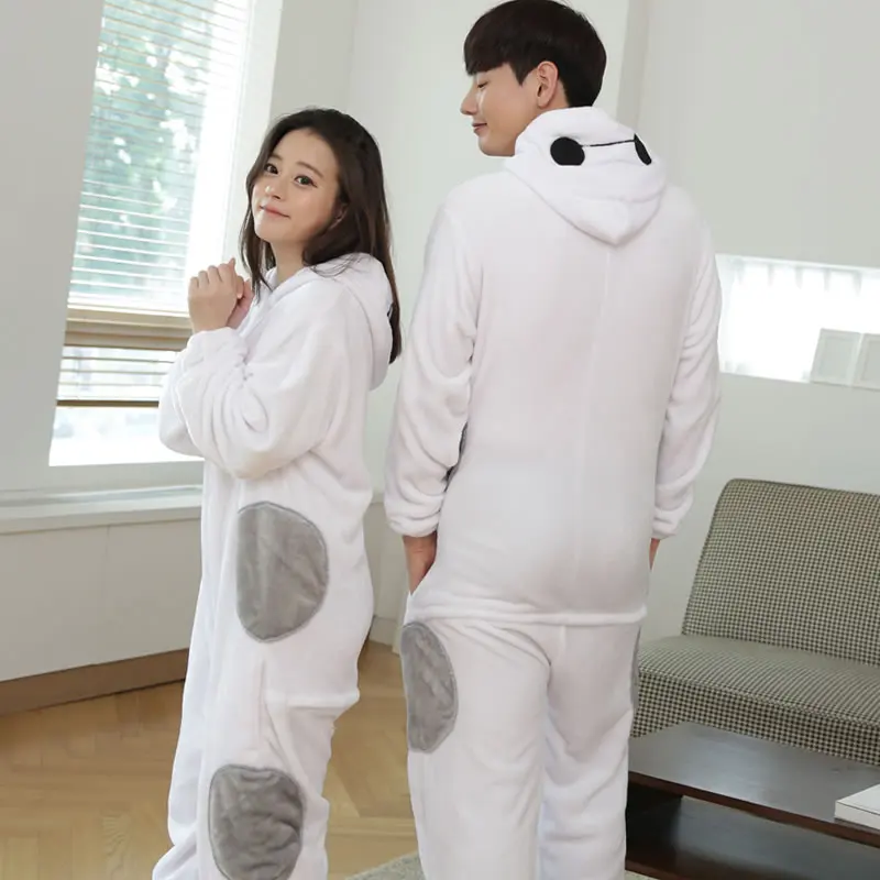 Горячая мультфильм косплэй Baymax вечерние костюмы зима осень с капюшоном пижамы