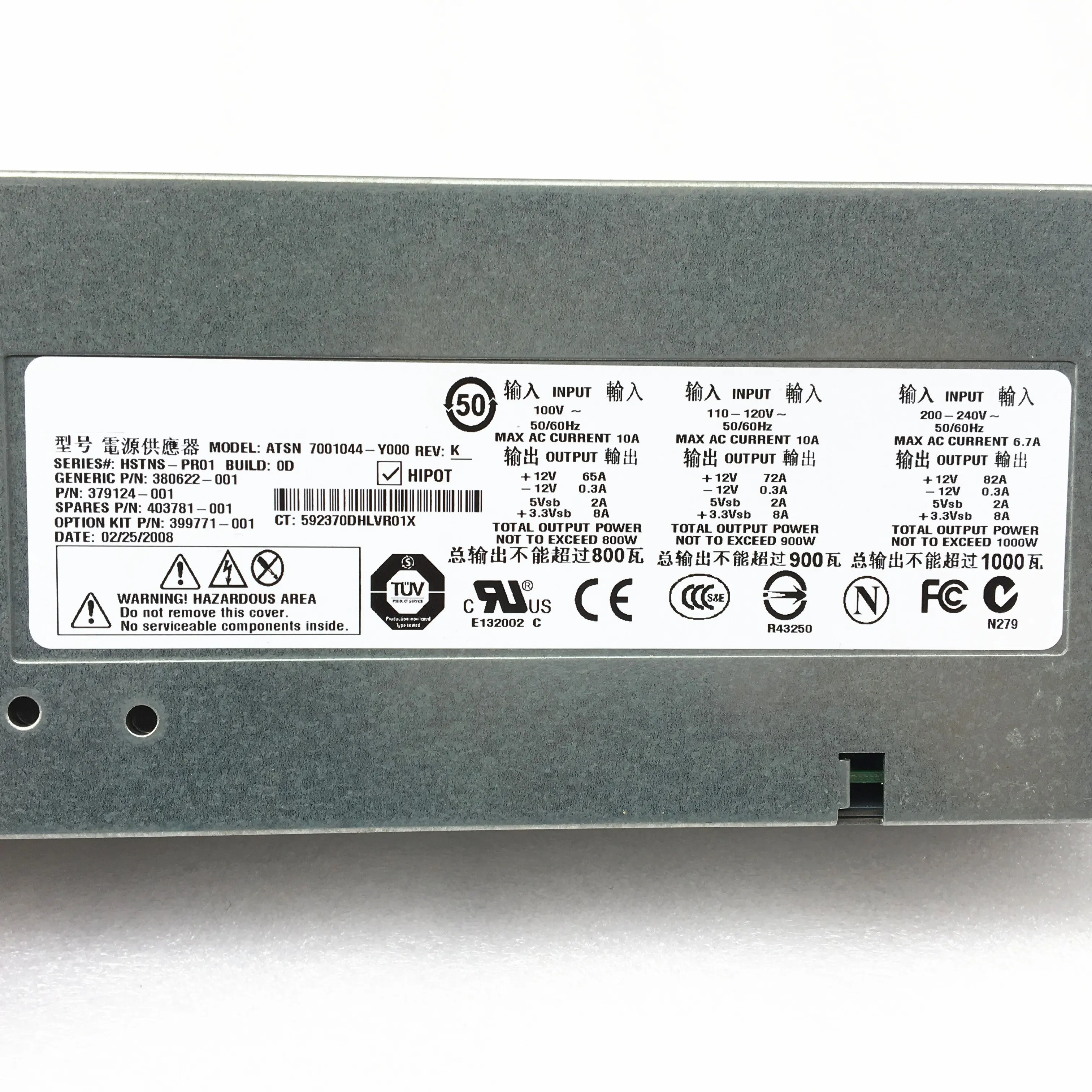 DL380G5 Server power DPS-800GB A HSTNS-PR01 380622-001 379124-001 403781-001 12V82A 1000W Switching supply 100%Strict test | Обустройство
