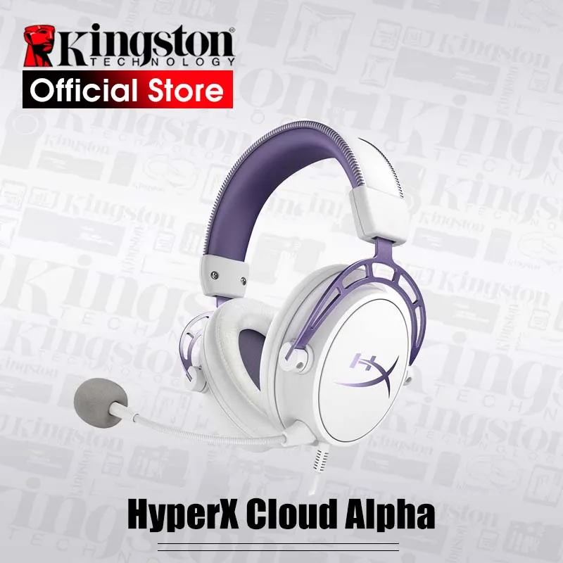 

Kingston HyperX Cloud Alpha Purple Limited Edition E-sports Headphones Gaming Headset Alloy FPS RGB Keyboard Double Shot keycap