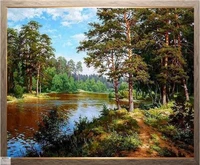 cross stitch kits crafts 14ct unprinted landscapes river forest embroidered handmade art dmc oil painting set wall home decor 3