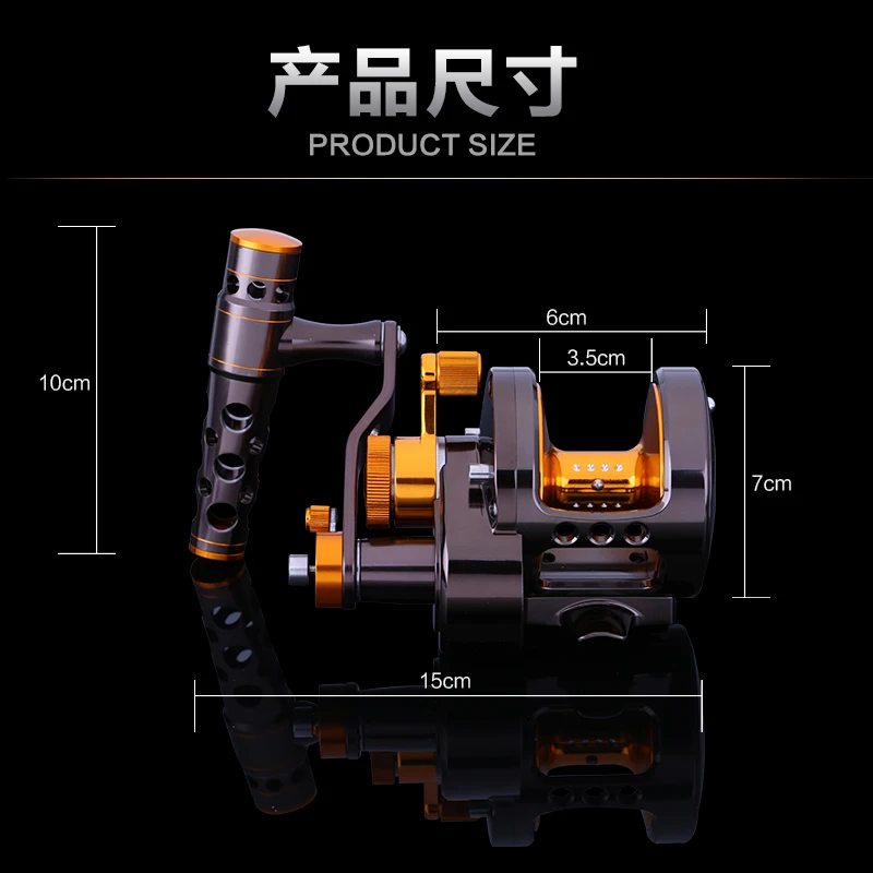 

2017 full metal fishing reel two speed jigging reel trolling reel 30kgs power drag boat reel