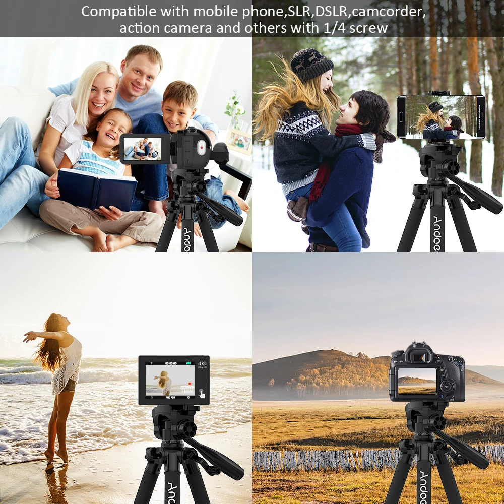 Штатив для Фотоаппарата Canon Nikon Sony дорожный Трипод с сумкой переноски|battery
