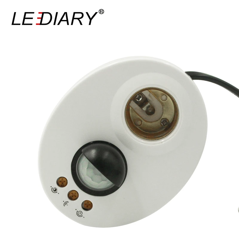 LEDIARY E27 Wall Lamp Infrared IR Sensor 110-240V With Plug US EU 1.3M Wire Bases Time Adjustable Human Body Induction | Лампы и