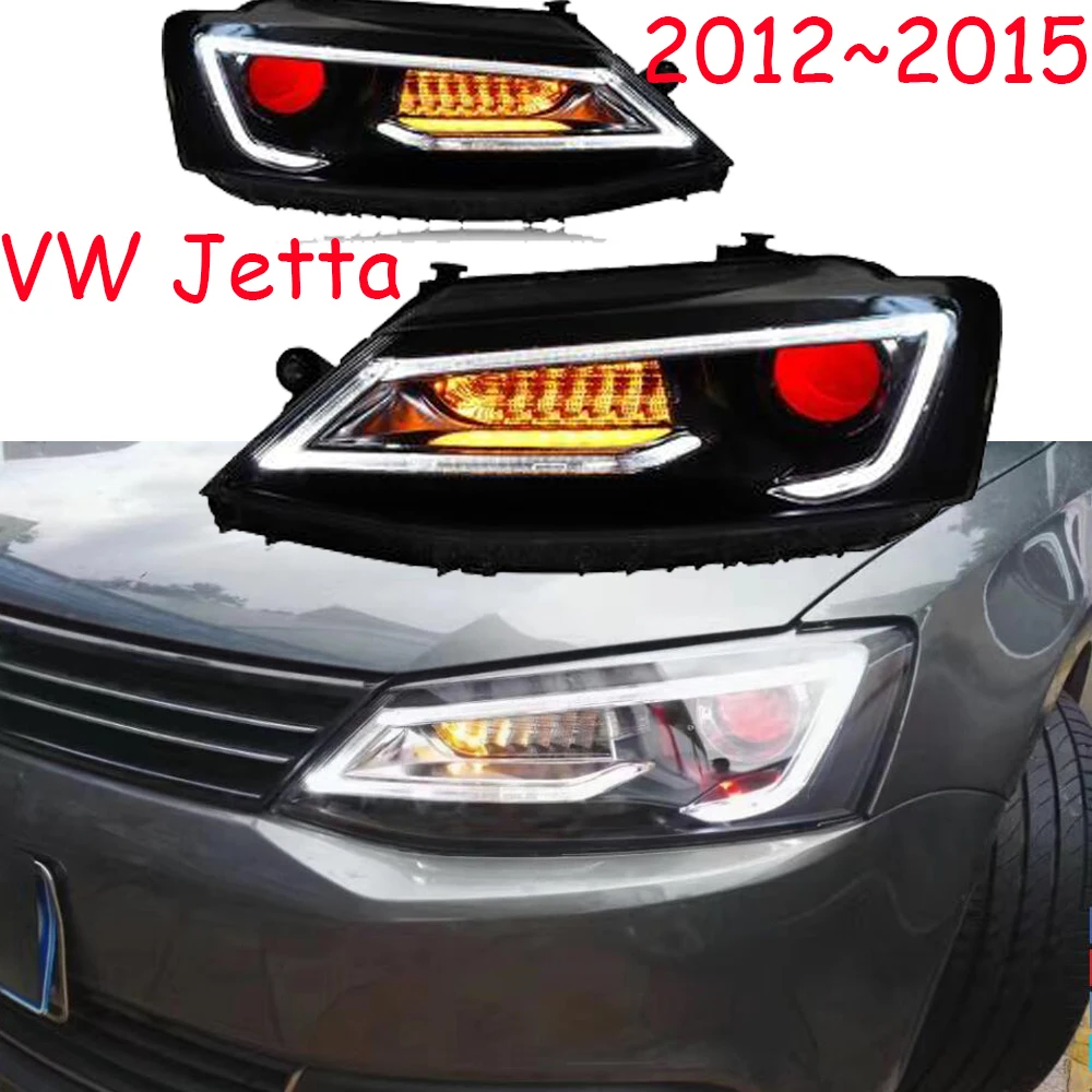2 шт. Тюнинг автомобилей фары для JettaMK6 фары sagitar 2012 2013 светодиодный DRL ходовые огни биксеноновый луч противотуманные фары
