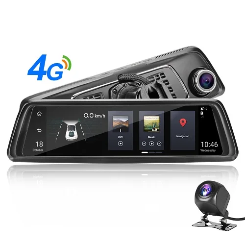NO TF Card Jansite 4G 1" сенсорный экран dashcam Автомобильный видеорегистратор Android 5,0 gps навигация Автомобильный видеорегистратор Камера в зеркале заднего вида камера автомобиля - Название цвета: NO TF Card