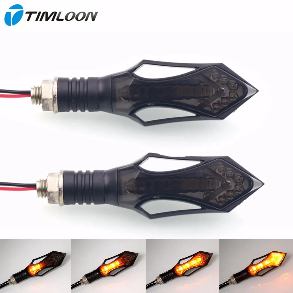 12V светодиодный Универсальный мотоциклетный поворотник светильник s Янтарная