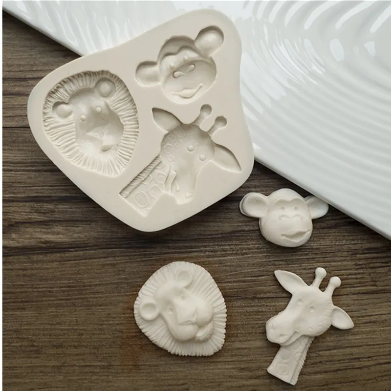 

1PCS Animal Shape Food Grade Silicone Cookie, Jelly, Ice,Fondant Cake Decorating Bakeware M131