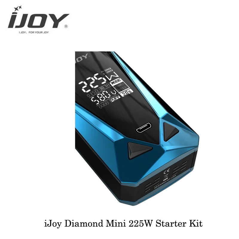 225 Вт iJoy Diamond Мини поле Mod электронная сигарета с алмазной Sub Ом Танк 5 мл бесплатная