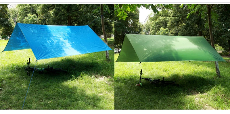 Tewango 210 т водостойкий открытый серебряное покрытие Anti UV солнечные укрытия Пикник коврики палатка тент навес брезент походная сетка от солнца
