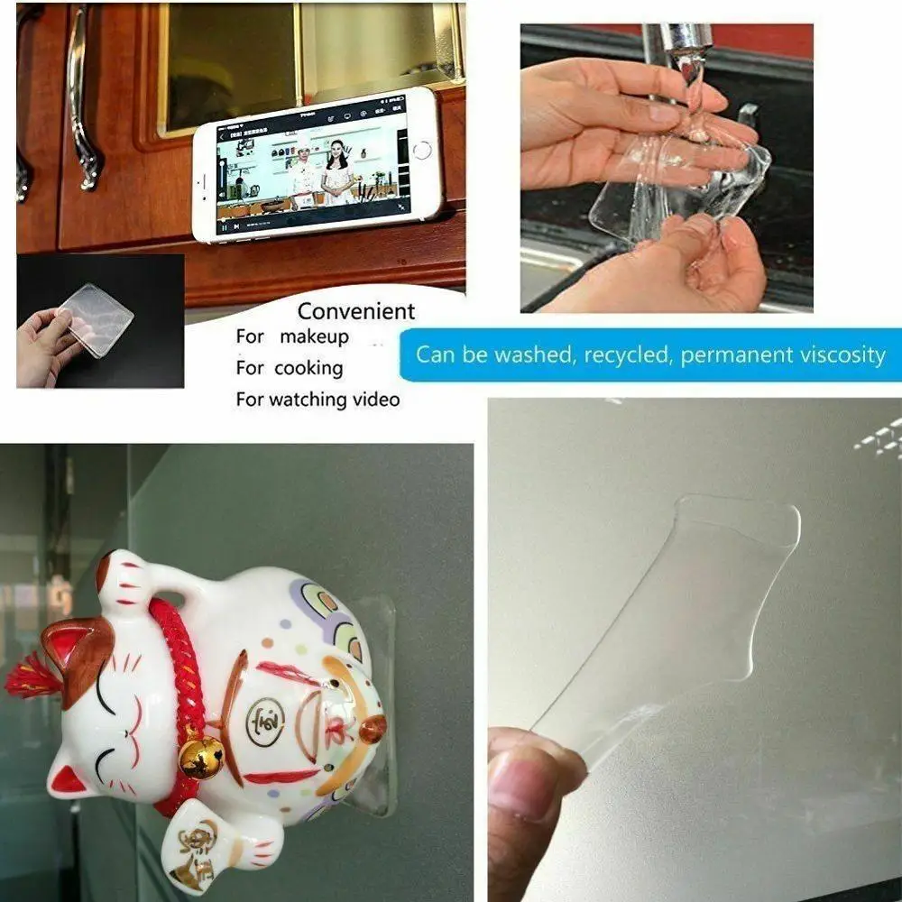 Новинка 2019 универсальная фиксированная гелевая подставка супер липкая для