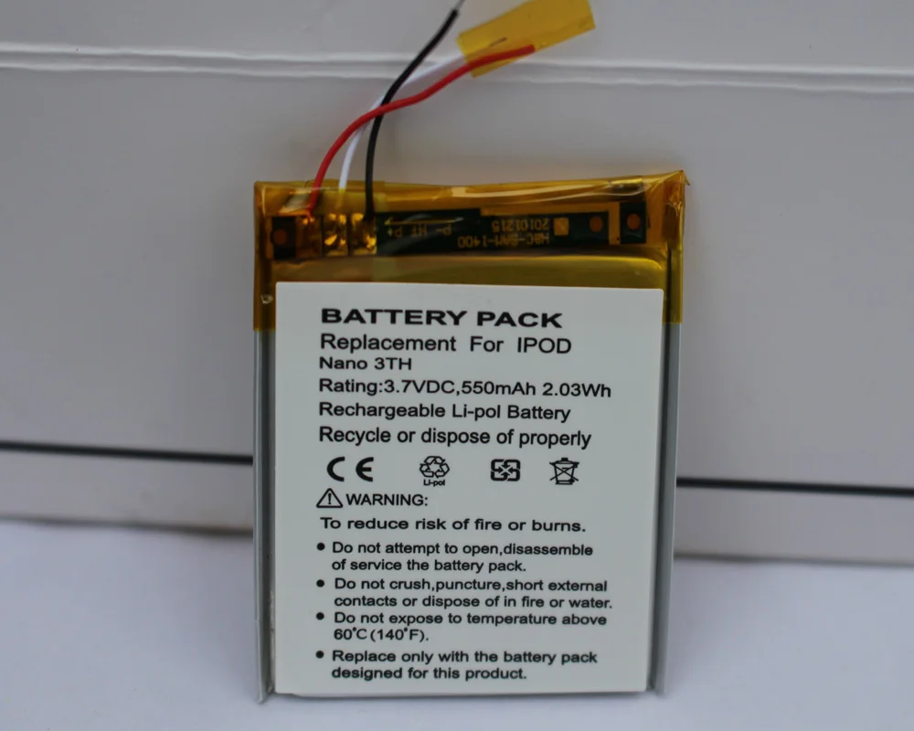 Сменный аккумулятор для Nano3 литий ионный 3 7 В iPod Nano gen 5 шт./лот|Аккумуляторы