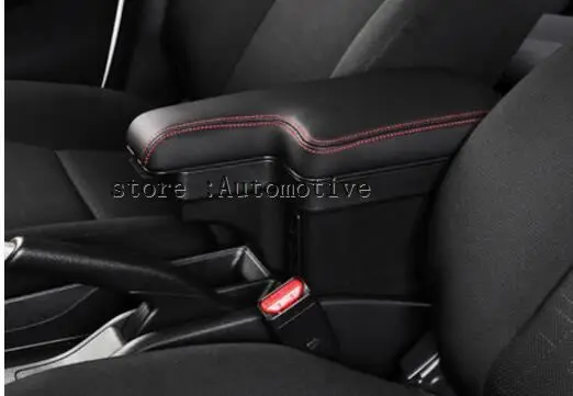 Car Armrest Case For Honda JAZZ 2014 2015 2016 2018-current Armrest Central Store Content Storage Box With Cup Holder Ashtray