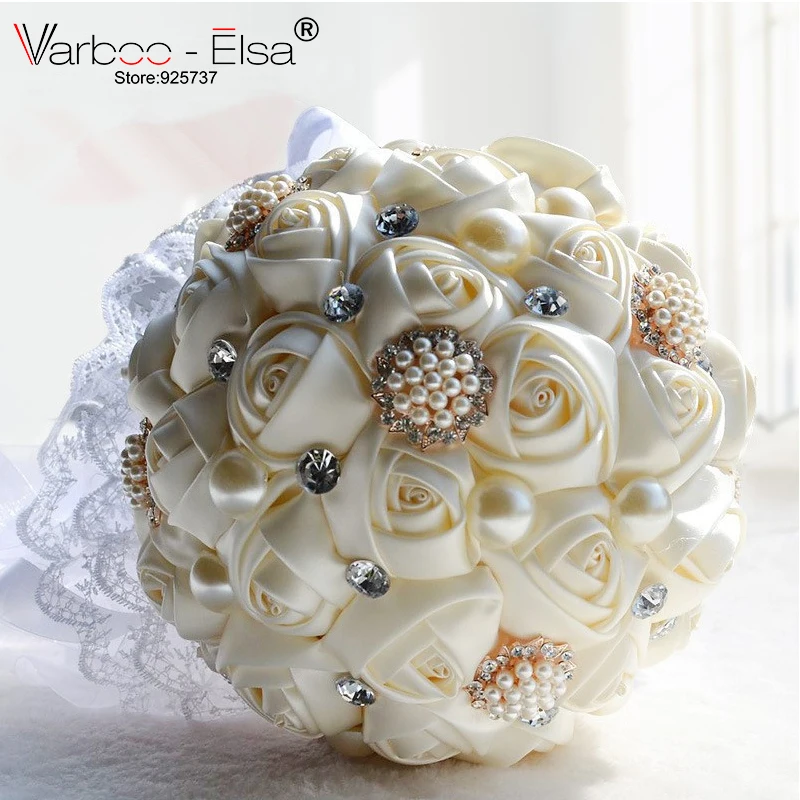 

Ramos De Novia Gorgeous 4 Colors Wedding Bride Bouquets Pearl Crystal Wedding Bouquets 2018 Wedding Flowers Bridal Bouquets
