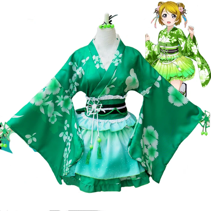Костюмы для косплея аниме Love Live Ayase Eli Sonoda Umi Hanayo Koizumi костюмы Yukata кимоно косплея| |