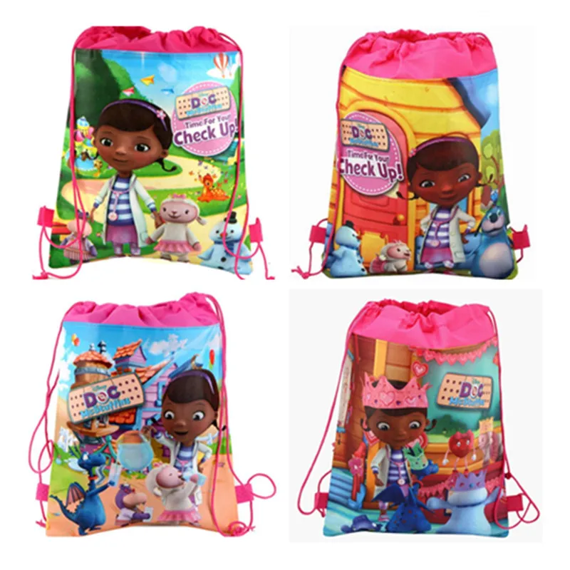 24 шт./лот детский рюкзак Doc McStuffins из нетканого материала подарочные сумки