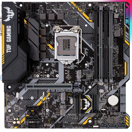 Asus TUF B360M-PLUS Gaming S материнская плата LGA1151 4x DDR4 Max 64 Гб ОЗУ Intel B360 чипсет Micro ATX HDMI SATA3 M2 DVI